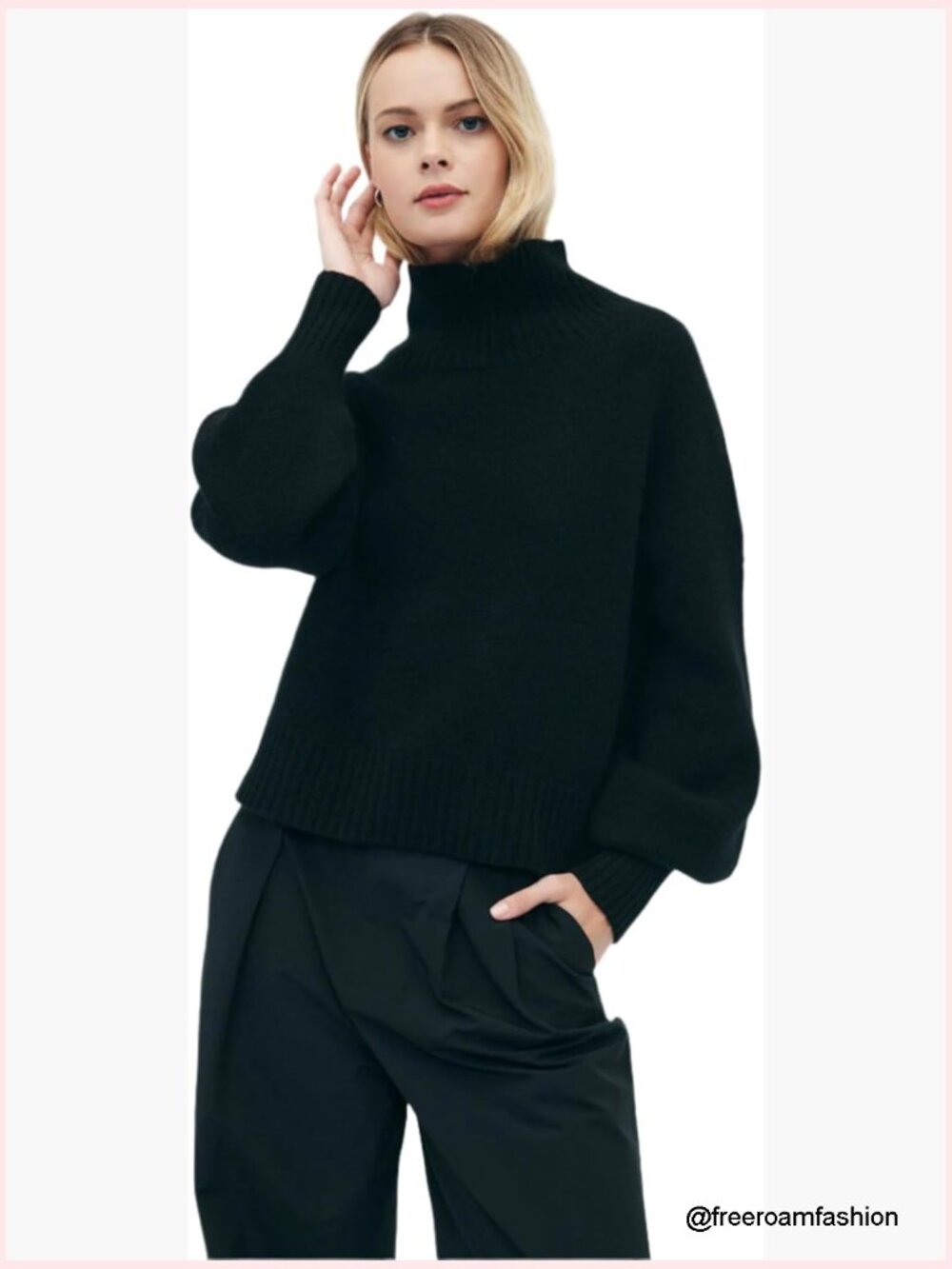 Luxury Cashmere Oversized Turtleneck Sweater
